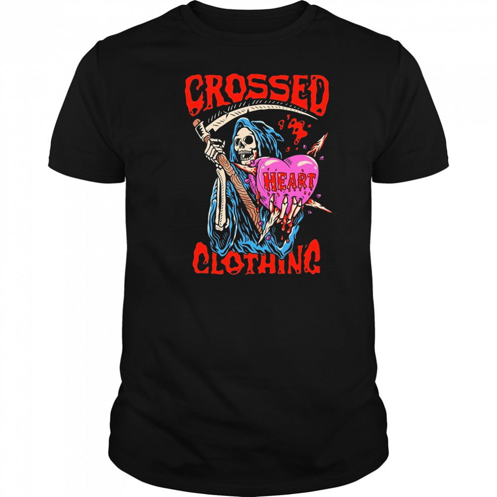 Crossed Heart Death Grim Reaper T-shirt