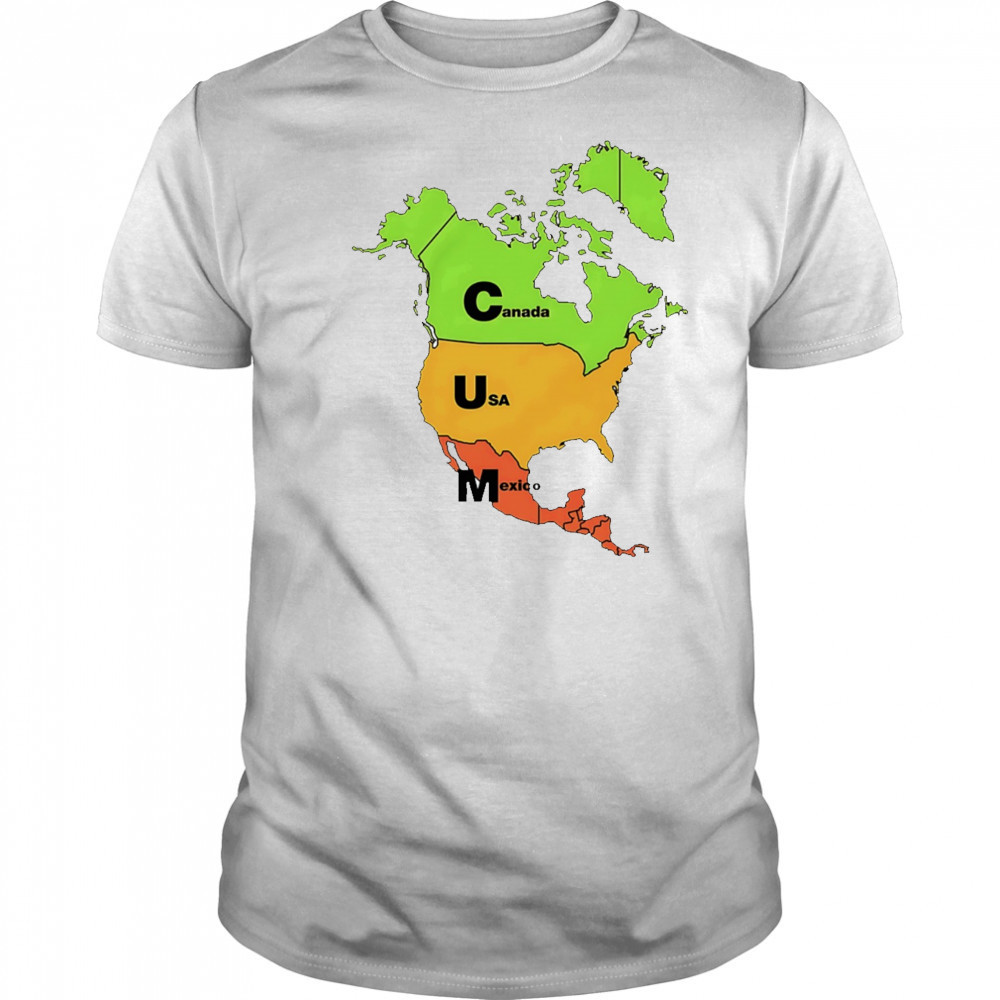 Cum Map Canada vs USA and Mexico shirt