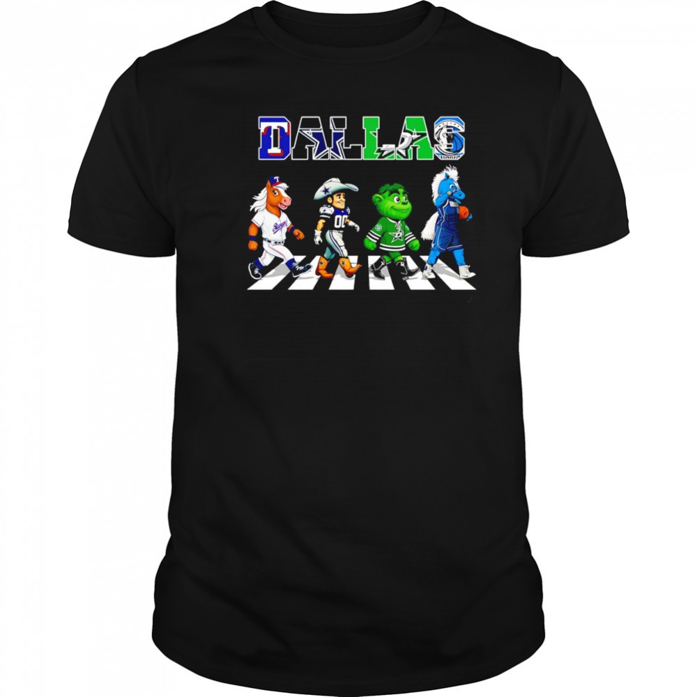 Dallas sports Abbey Road mascot shirt