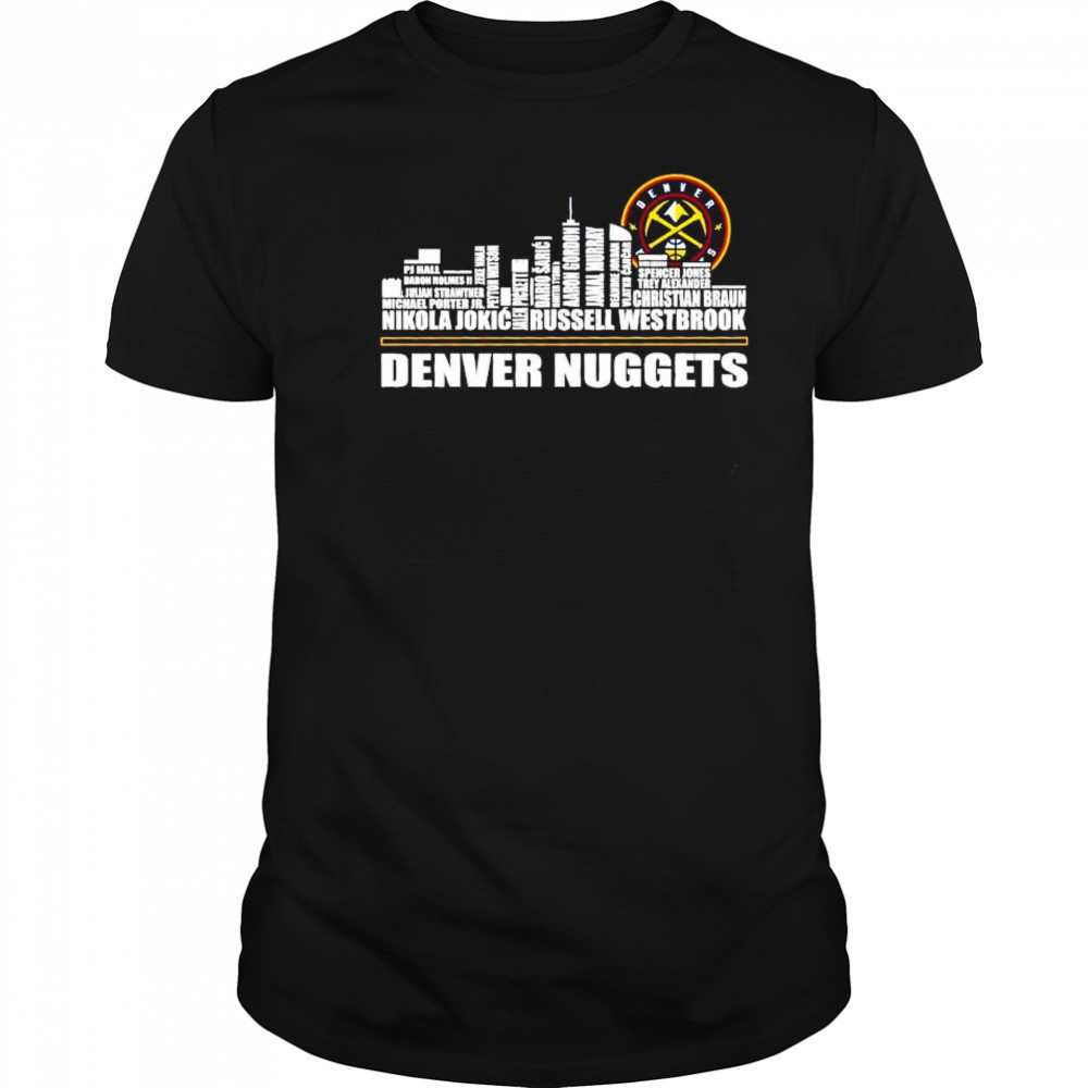 Denver Nuggets logo city names shirt