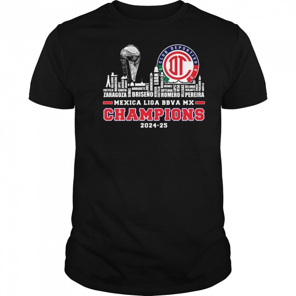 Deportivo Toluca F.C Mexica Liga Bbva Mx Champions 2024-25 SKyline Shirt