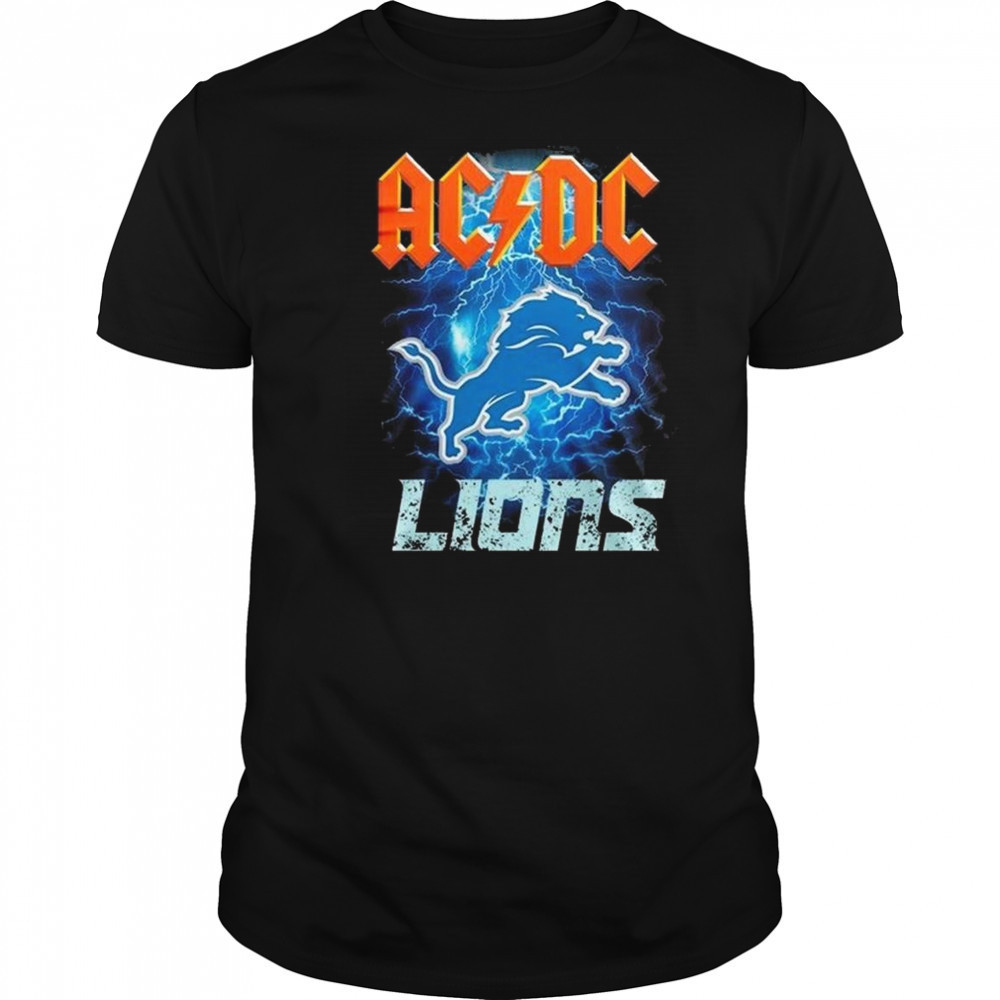 Detroit Lions ACDC Power Up Tour 2025 Shirt