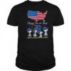 Detroit Tigers Snoopy And Friends Happy 4th Of July Flag American T-Shirt