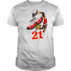 Dominique Wilkins 21 Atlanta Hawks NBA Player Basketball shirt