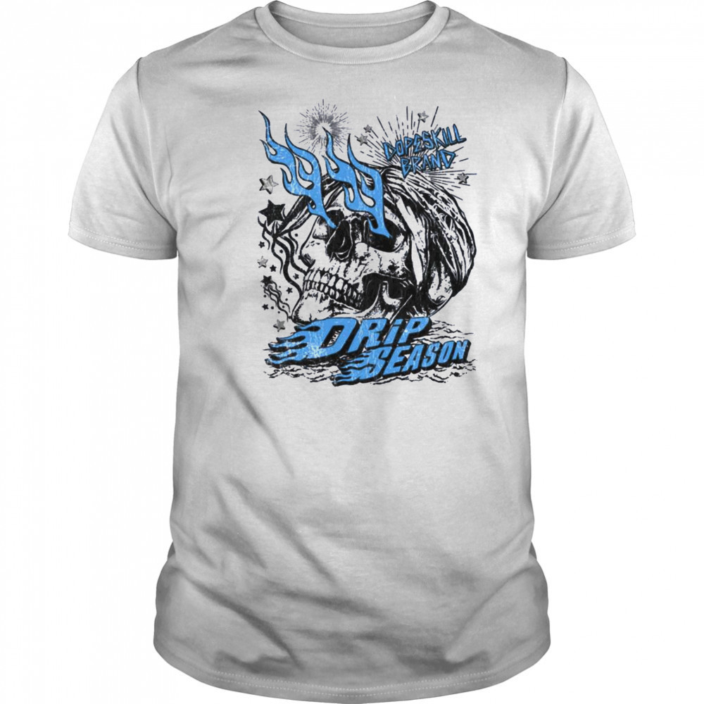 Dopeskill Brand Drip Season Skull Graphic T Shirt
