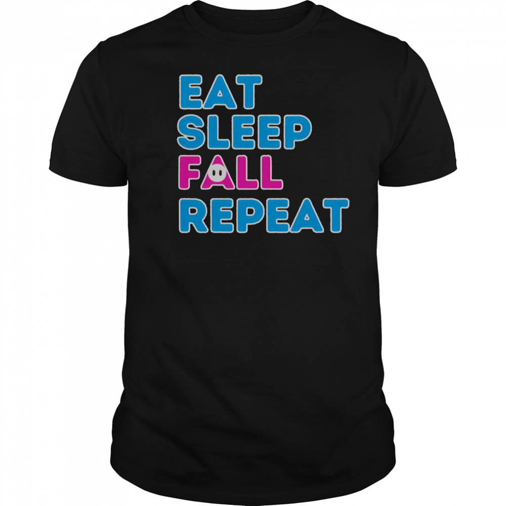 Eat Sleep Fall Repeat Video Game Guys Video Gamer T-Shirt