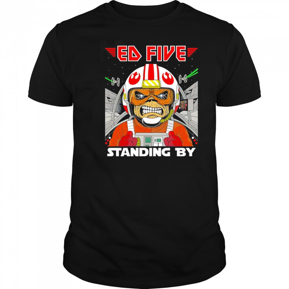 Ed Five standing by shirt