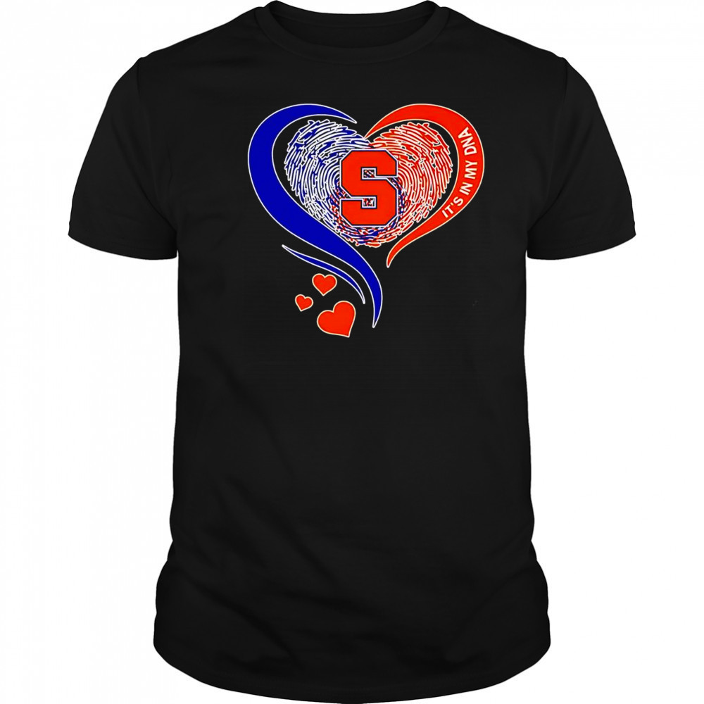 Fingerprint heart it’s in my DNA Syracuse Orange shirt