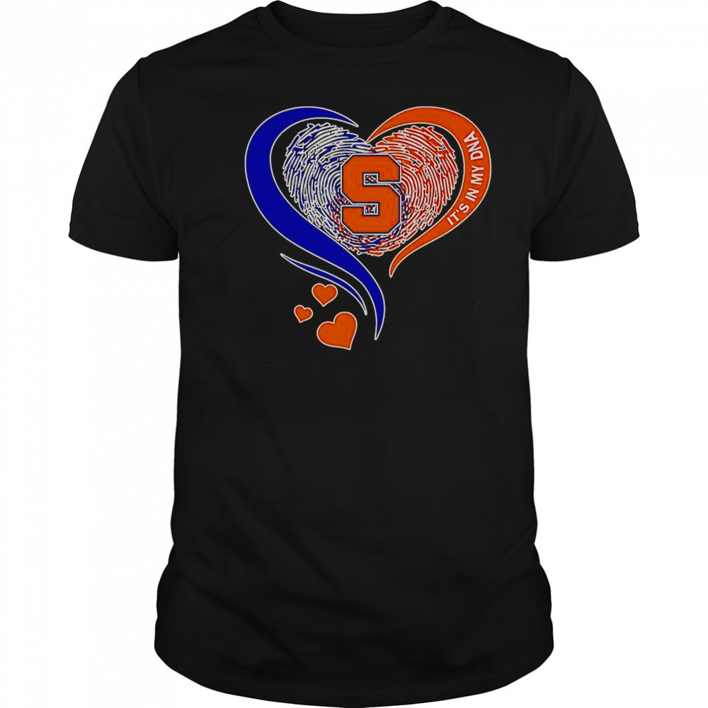 Fingerprint Heart It’s In My DNA Syracuse Orange T-Shirt