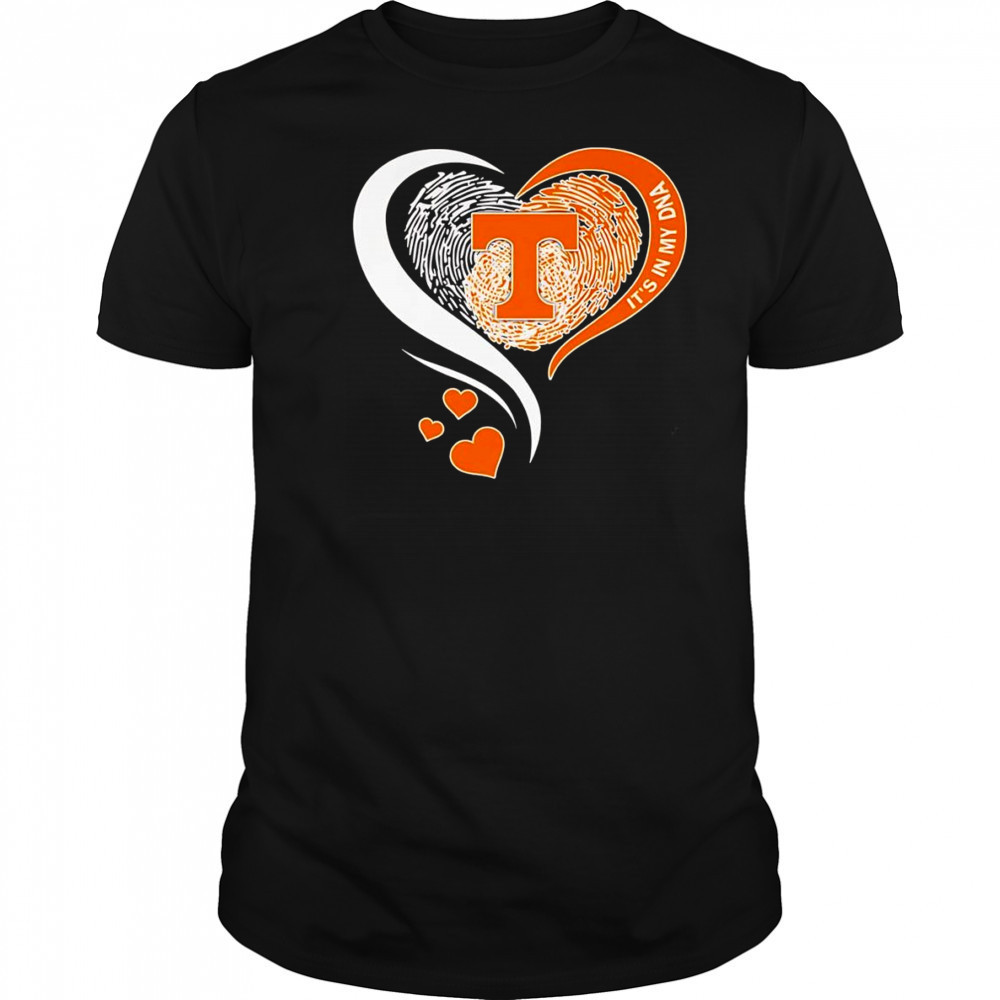 Fingerprint heart it’s in my DNA Tennessee Volunteers shirt