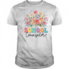 Floral Groovy Wildflower School Counselor Staff Women Retro shirt