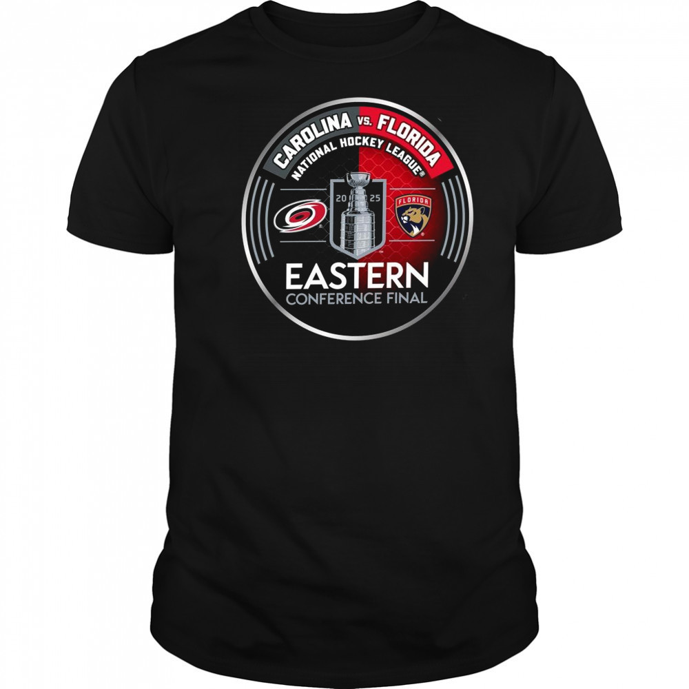 Florida Panthers vs. Carolina Hurricanes 2025 Eastern Conference Final Logo Shirt