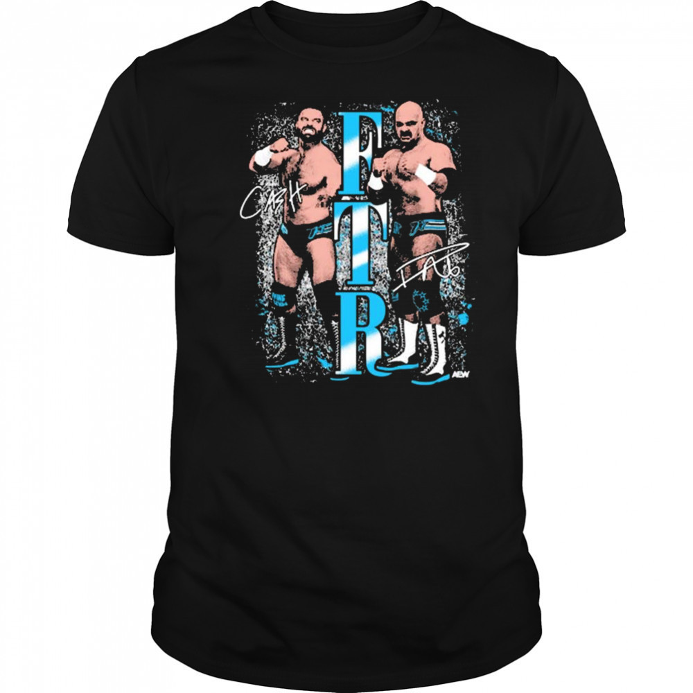 FTR – Just Fists AEW Graphics Signatures t-shirt