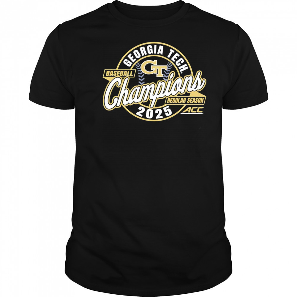 Georgia Tech Yellow Jackets 2025 ACC Baseball Regular Season Champions shirt