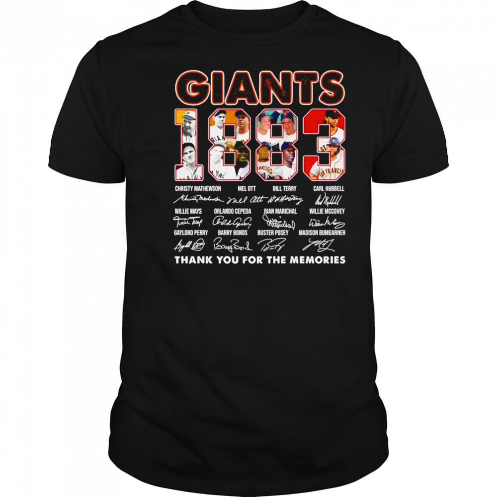 Giants 1883 thank you for the memories shirt