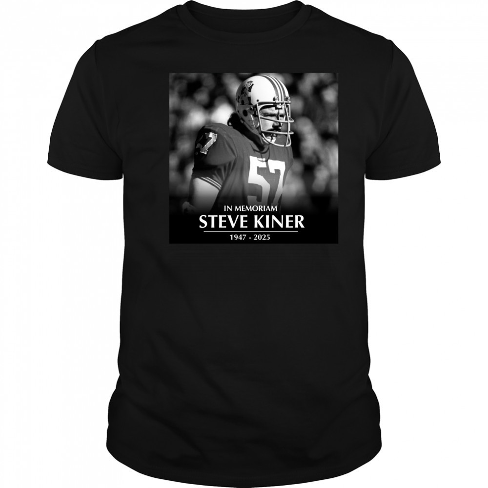 GilletteNation In Memoriam College Football Hall of Famer Steve Kiner 1947-2025 Poster t-shirt