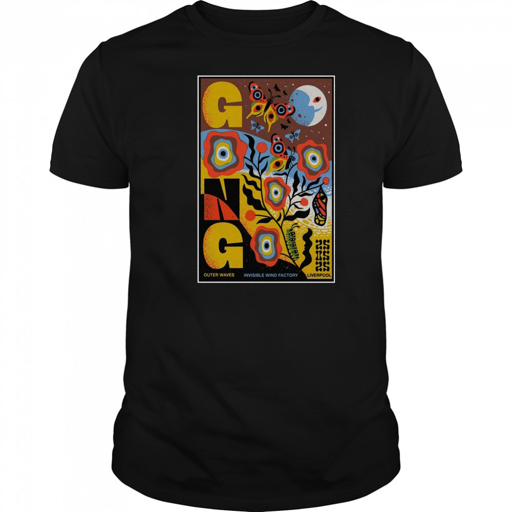 Gong Band Outer Waves May 25 2025 Invisible Wind Factory Liverpool UK Tour t-shirt