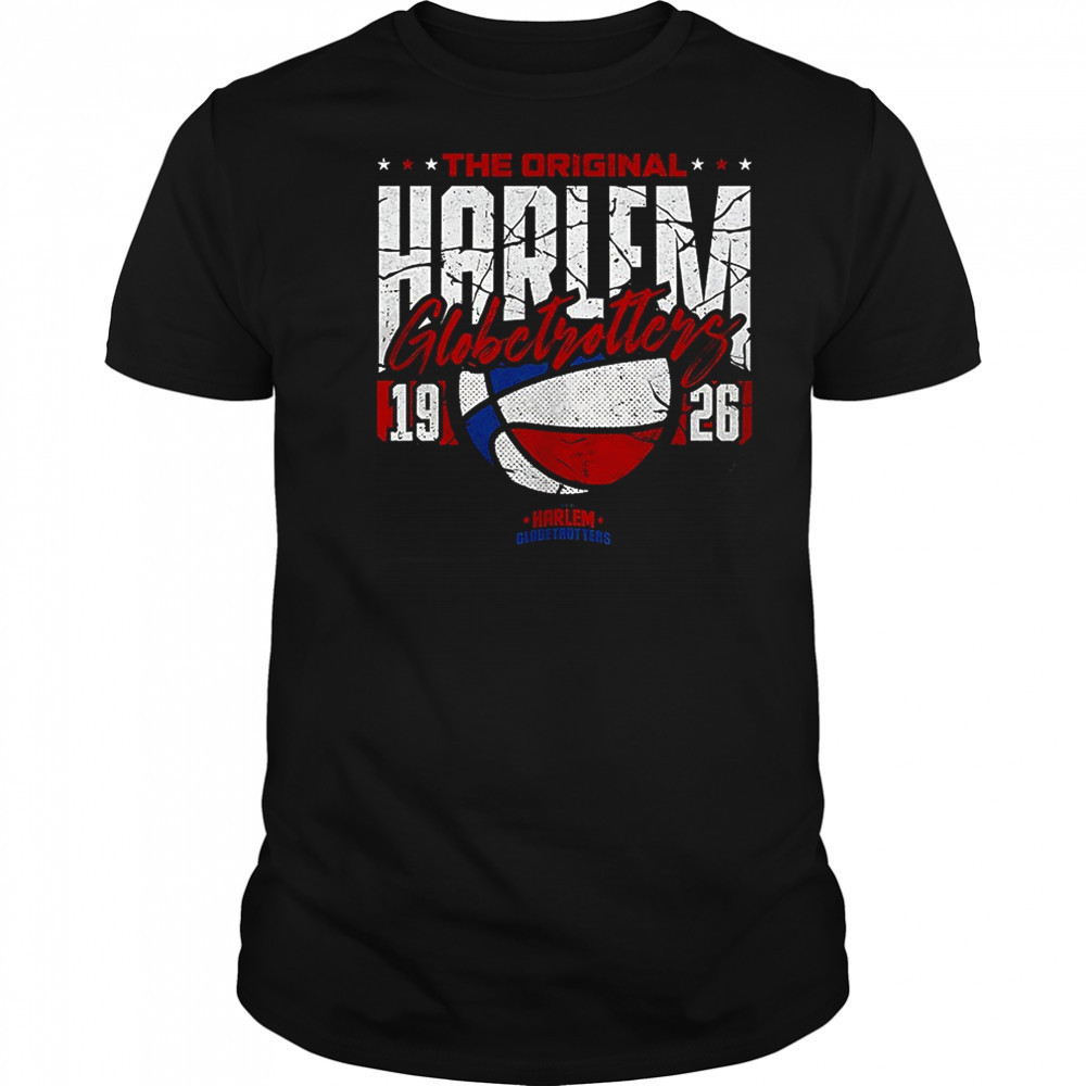 Harlem Globetrotters cracked font 1926 shirt