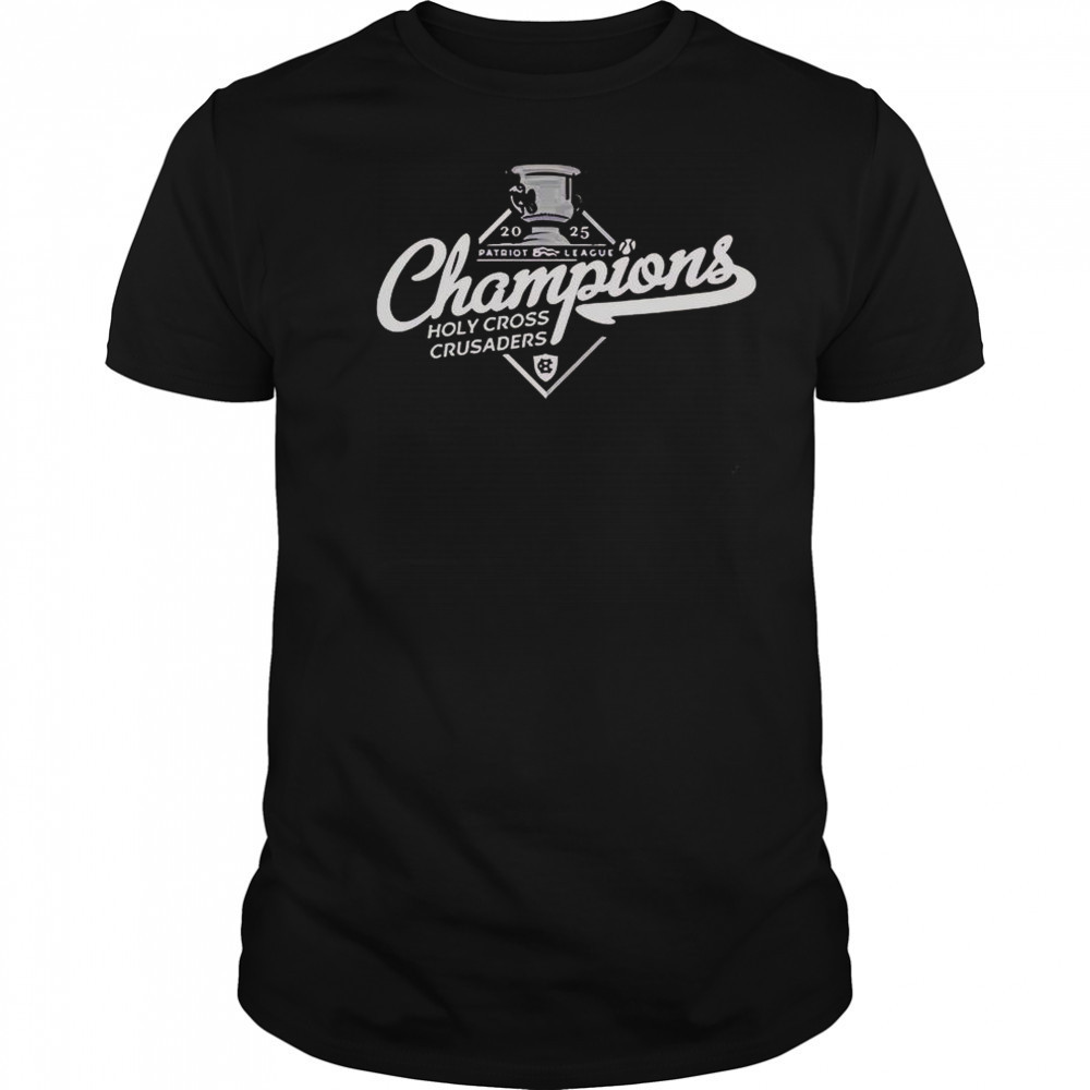 Holy Cross Crusaders 2025 Patriot League Champions Trophy Logo T-Shirt
