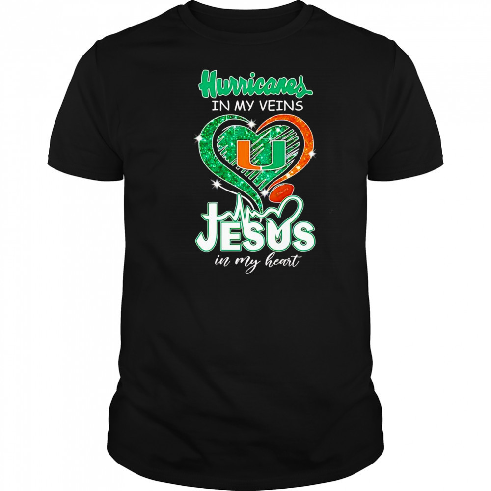 Hurricanes in my veins Jesus in my heart diamond shirt