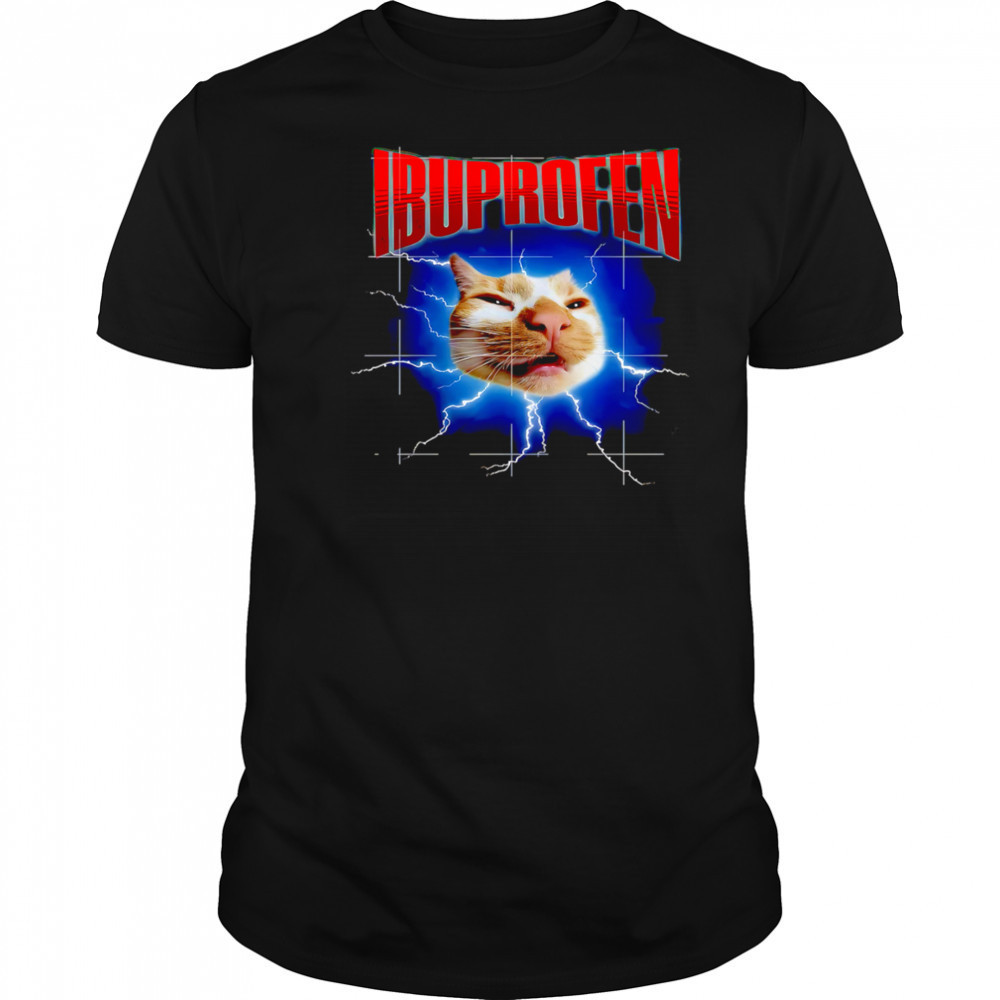 Ibuprofen Cat lightning shirt