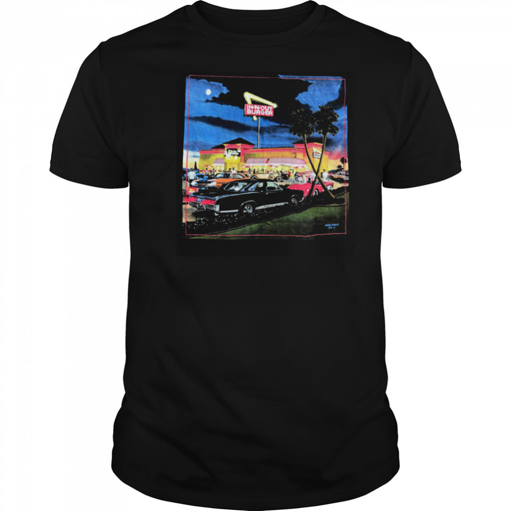 In N Out Burger Vintage Graphic with Classic Cars T Shirt