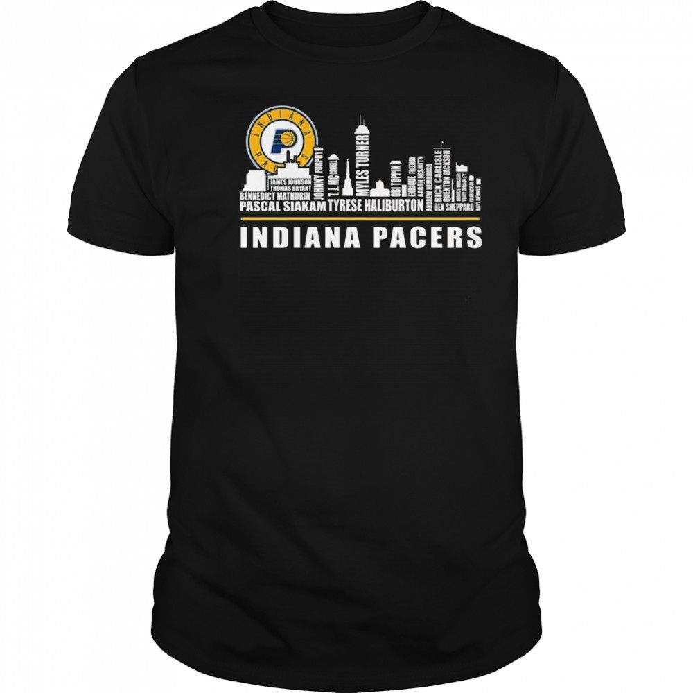 Indiana Pacers Basketball 2025 Skyline Names Shirt
