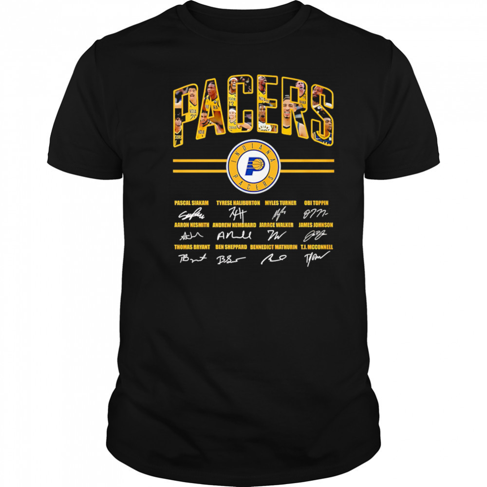 Indiana Pacers Basketball Signatures team players 2025 shirt