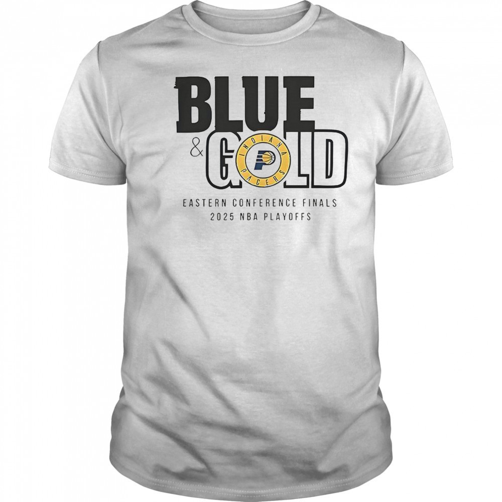Indiana Pacers Blue And Gold 2025 NBA Eastern Conference Finals T-Shirt