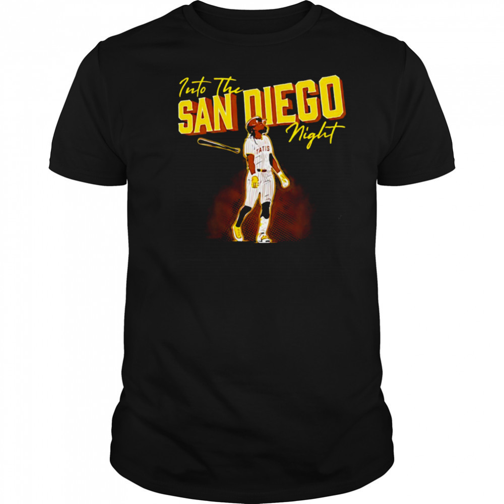 Into the San Diego Night Fernando Tatis Jr Padres baseball shirt