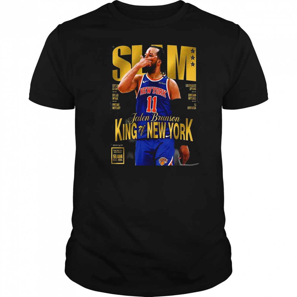 Jalen Brunson King Of New York Team NBA New York Knicks Covers Tee SLAM 256 Shirt