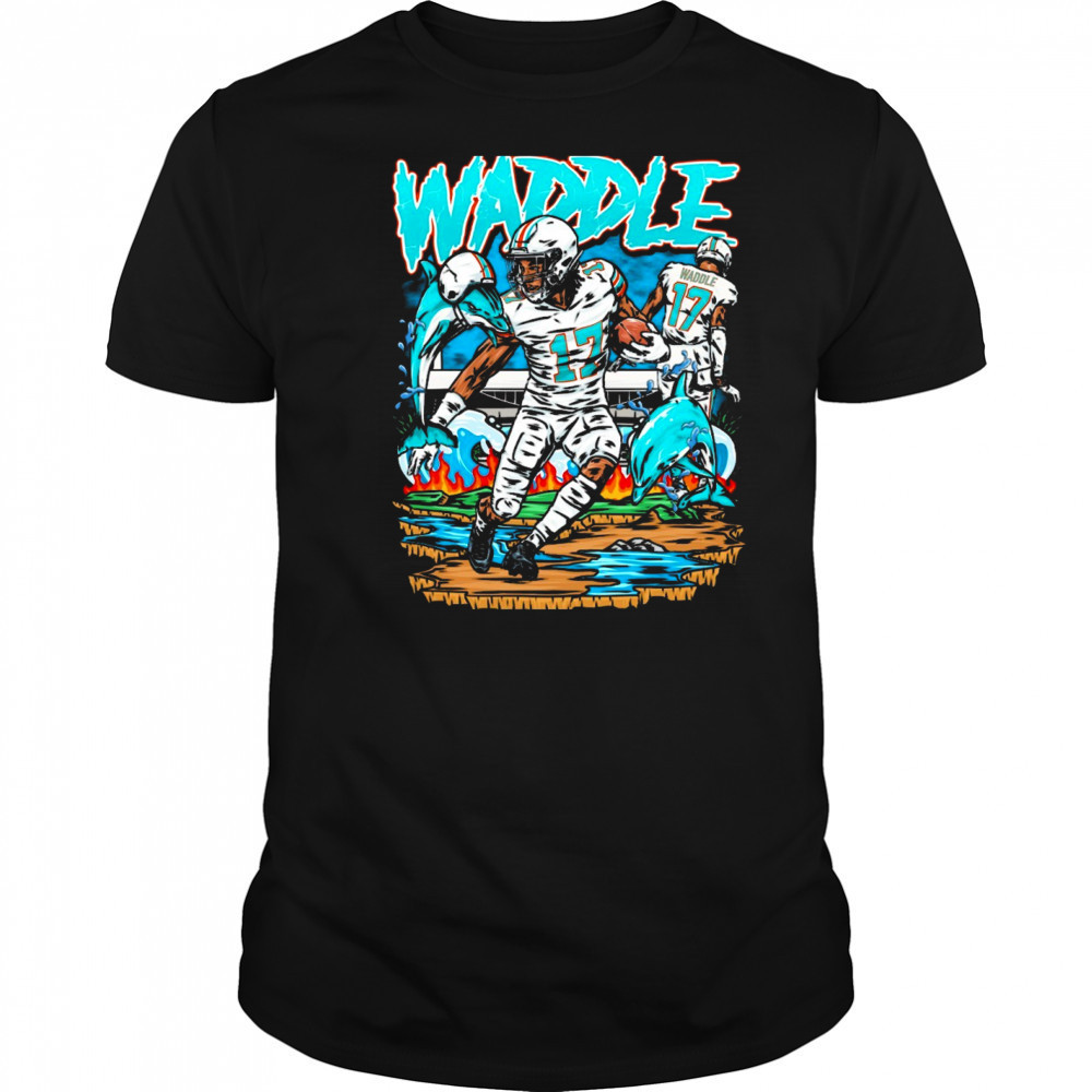 Jaylen Waddle Miami Dolphins NFL Planet Euphoria Art 2025 t-shirt