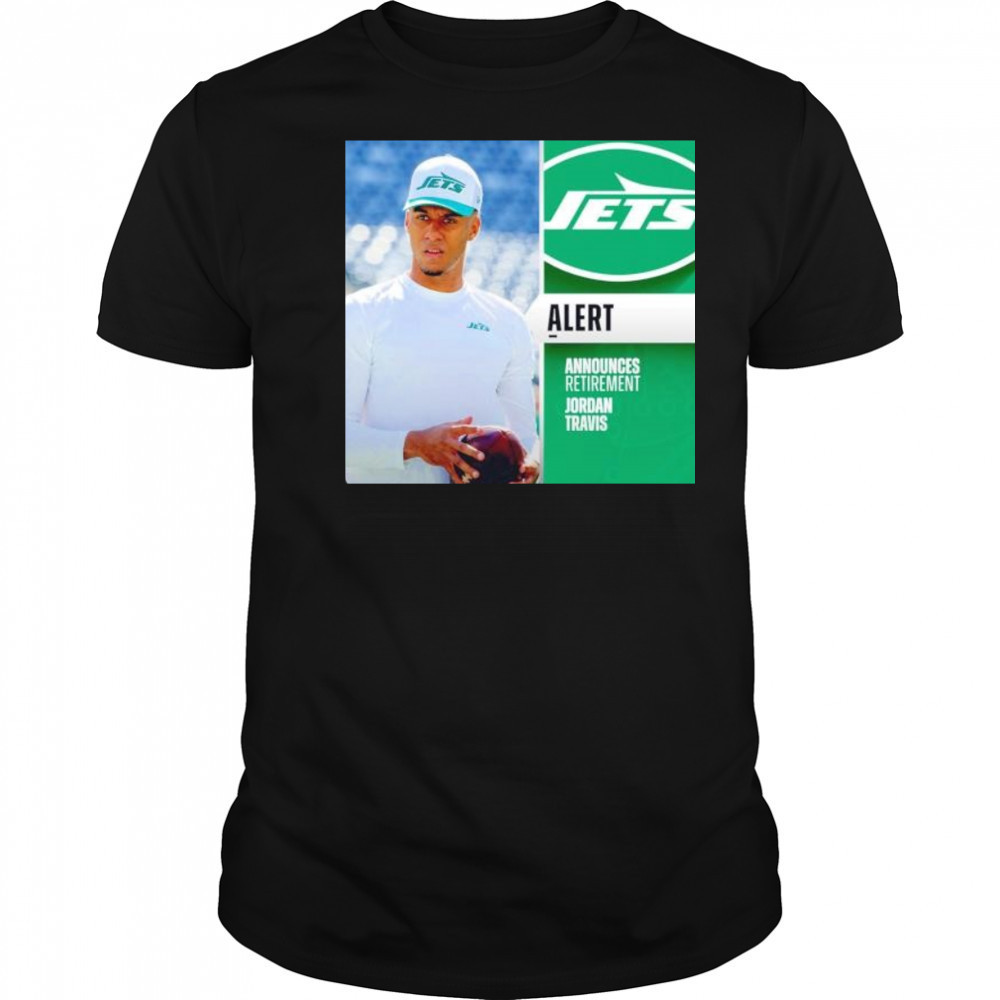 Jordan Travis alert announces retirement New York Jets shirt