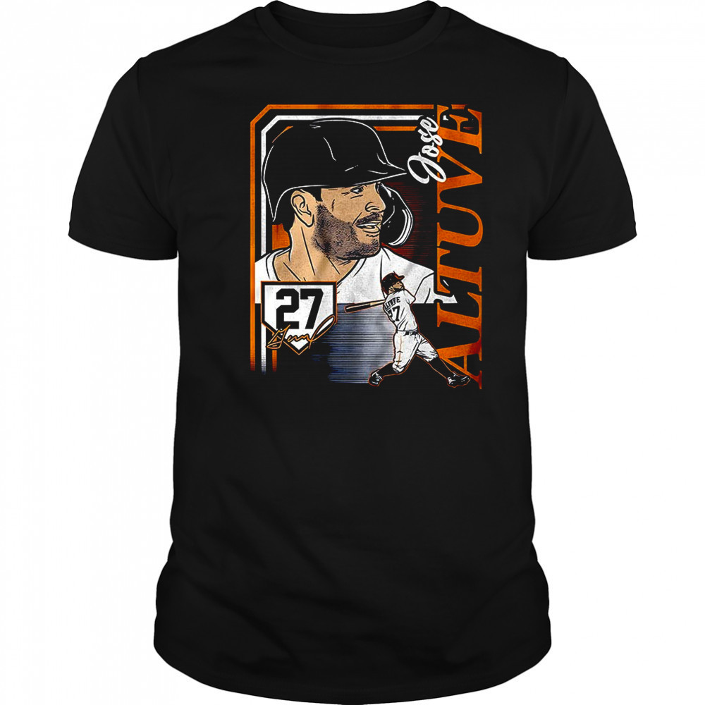 Jose Altuve Houston Astros MLB collage frame graphic shirt