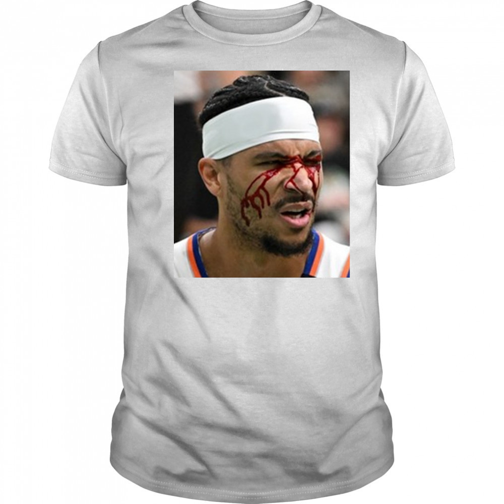 Josh Hart After Getting Elbowed In The Face New York Knicks t-shirt