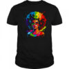 Juneteenth Black Queen Afro Pride Art Dripping Melanin Women shirt