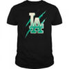 Jurassic World Rebirth Los Angeles Dodgers logo shirt