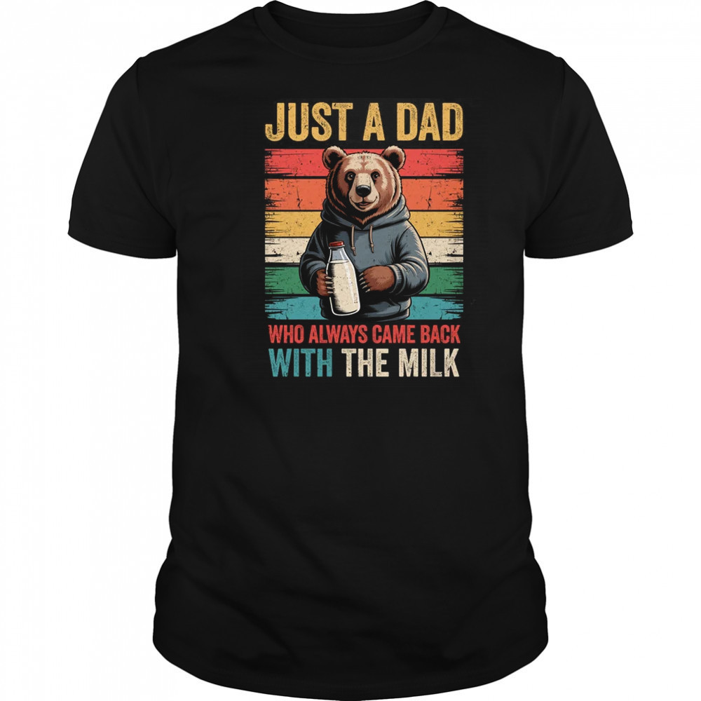 Just A Dad Who Always Came Back With The Milk Fathers Day Bear shirt