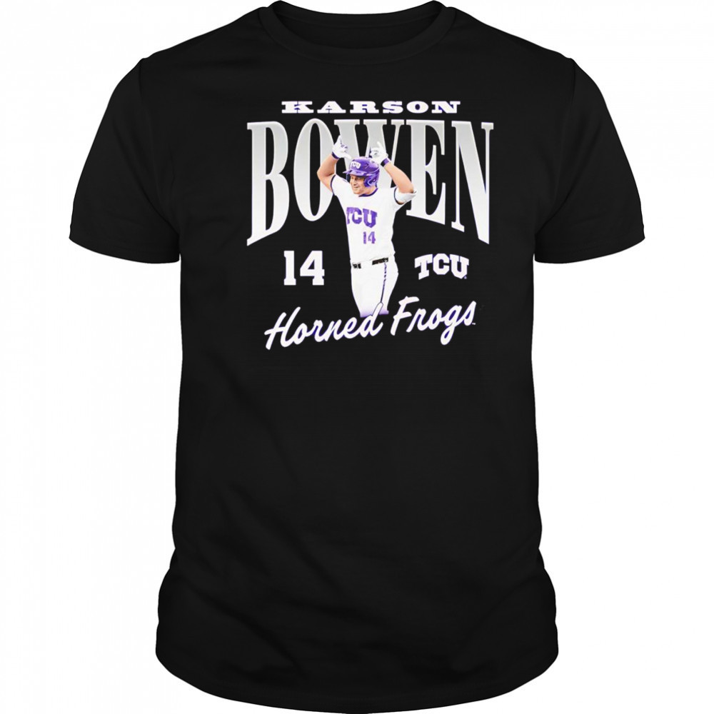 Karson Bowen TCU Horned Frogs portrait shirt
