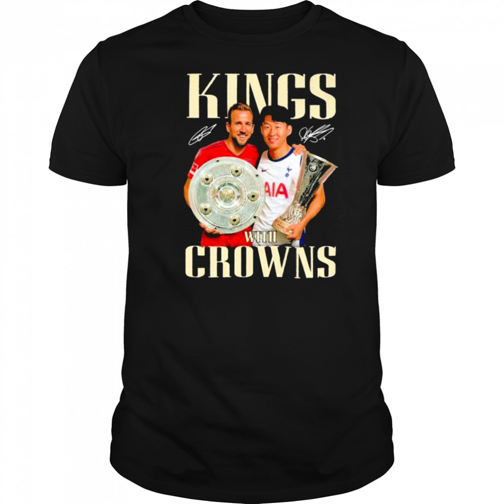 King With Crowns Son Heung Min x Harry Kane Signatures T shirts