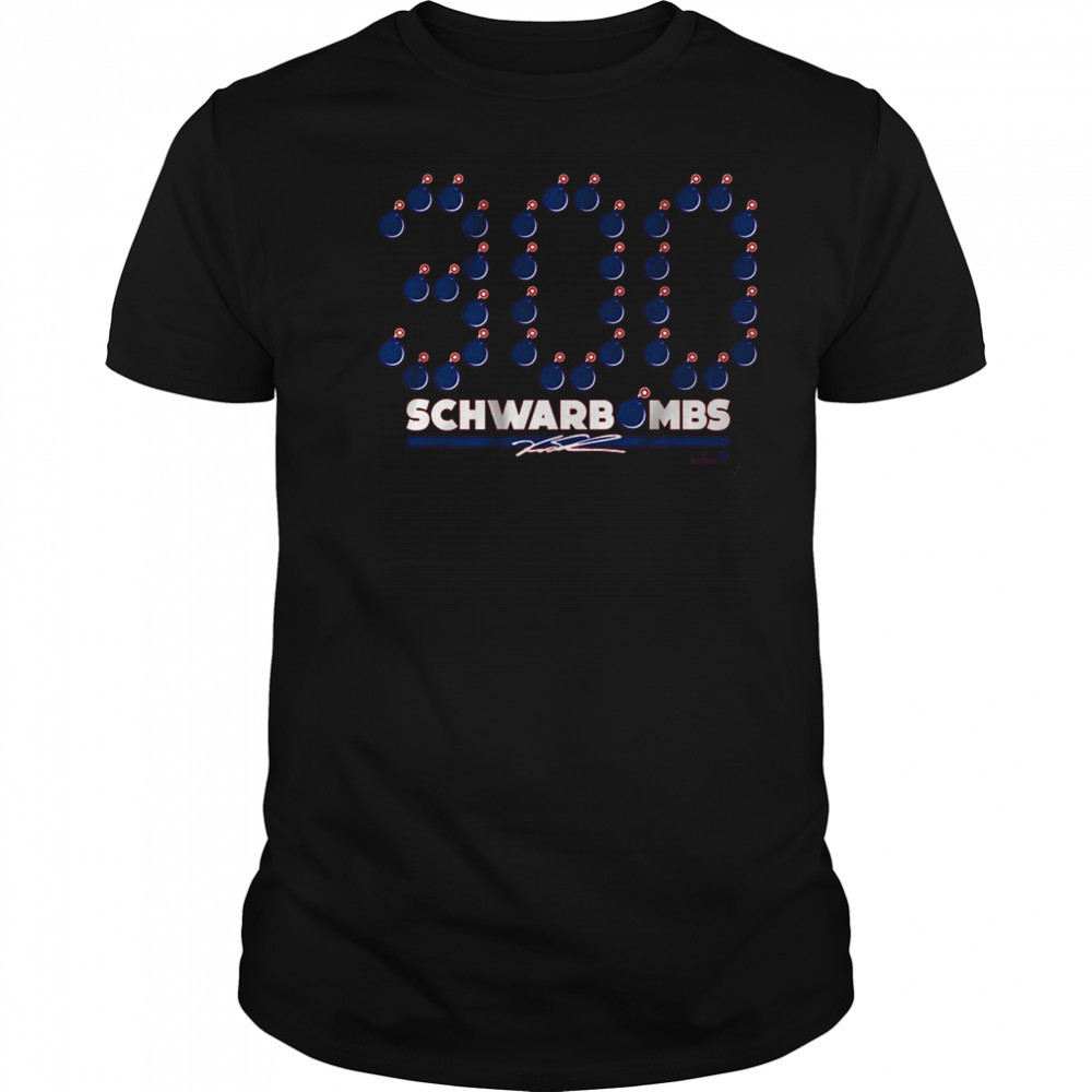 Kyle Schwarber 300 Schwarbombs Philadelphia Phillies MLB Signature t-shirt