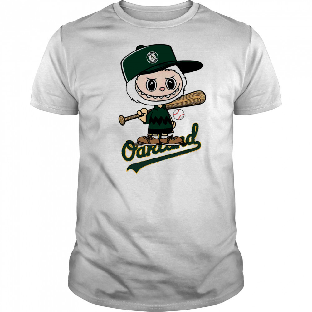 Labubu Charlie Brown Oakland Athletics shirt