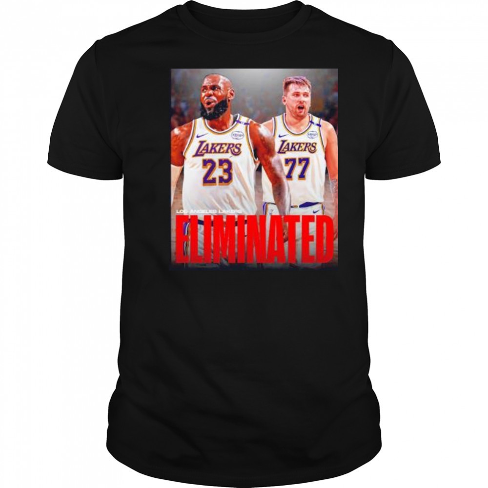 LeBron James and Luka Doncic Los Angeles Lakers eliminated Timberwolves shirt