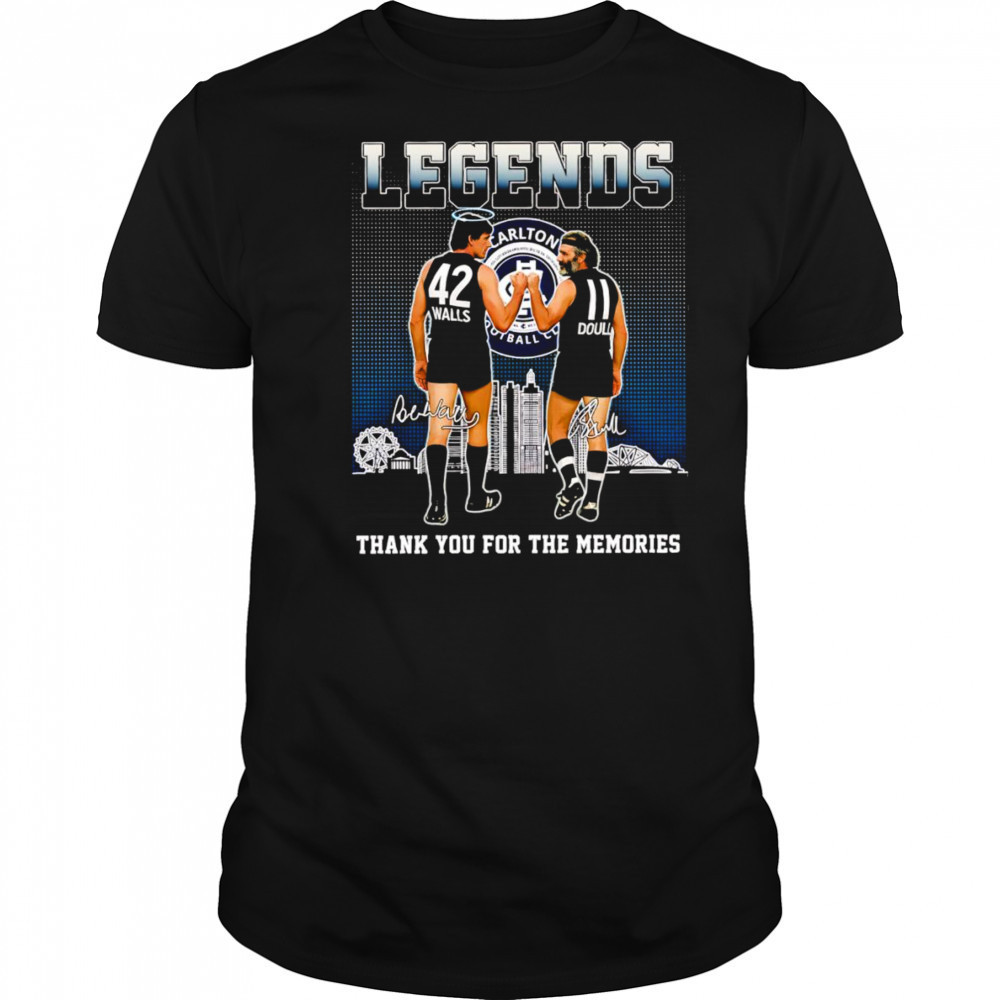 Legends Vale Robert Walls and Bruce Doull thank you for the memories shirt