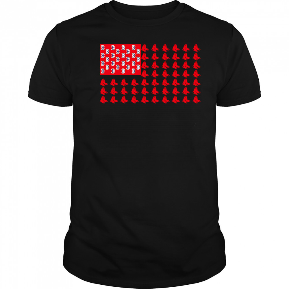 Logo Boston Red Sox American Flag shirt