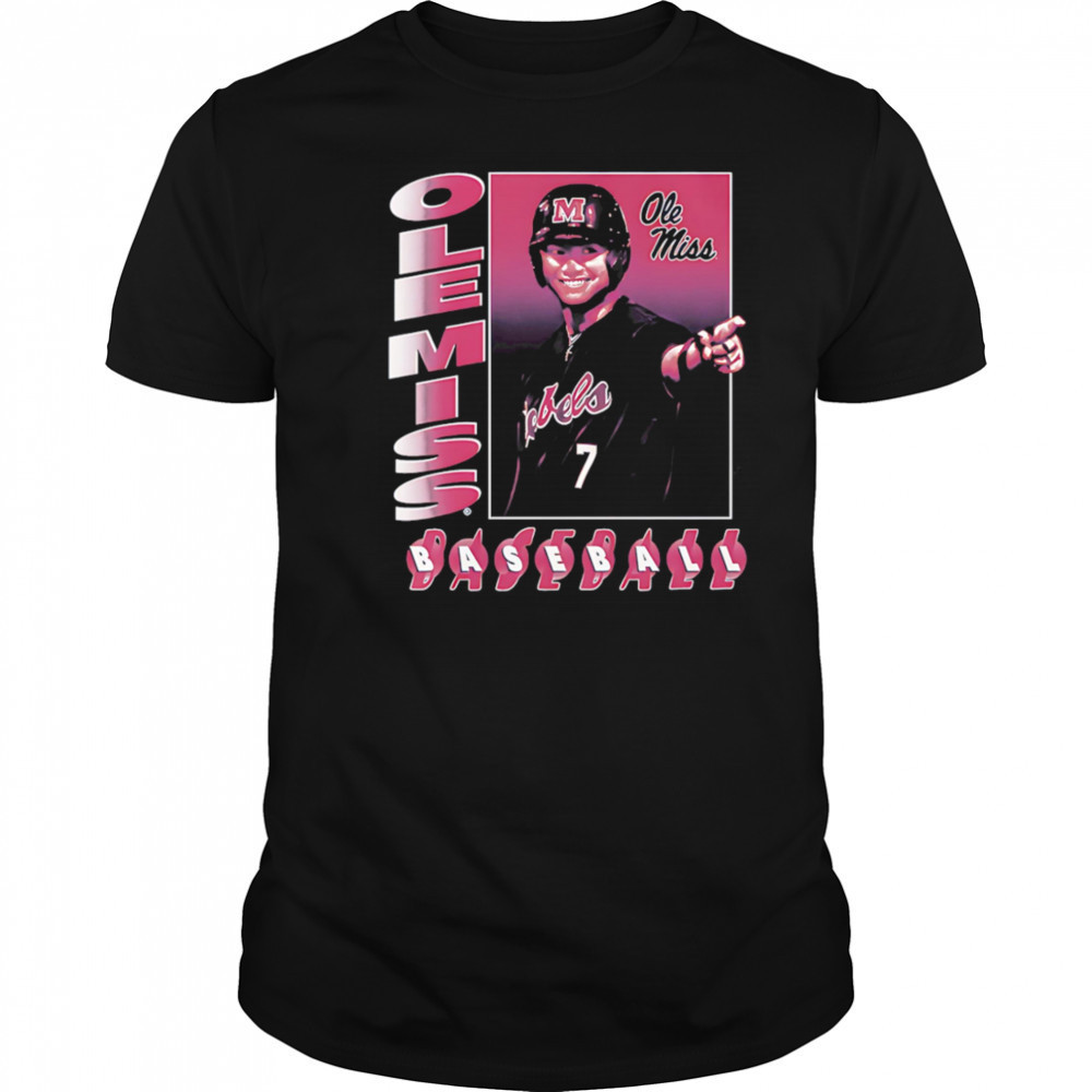 Luke Hill Ole Miss baseball box retro shirt