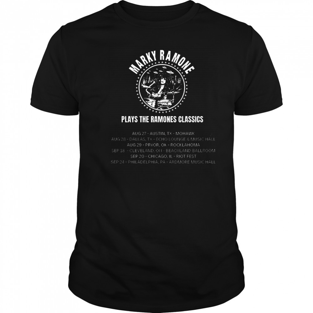 Marky Ramone Plays The Ramones Classics August – September 2025 Poster t-shirt