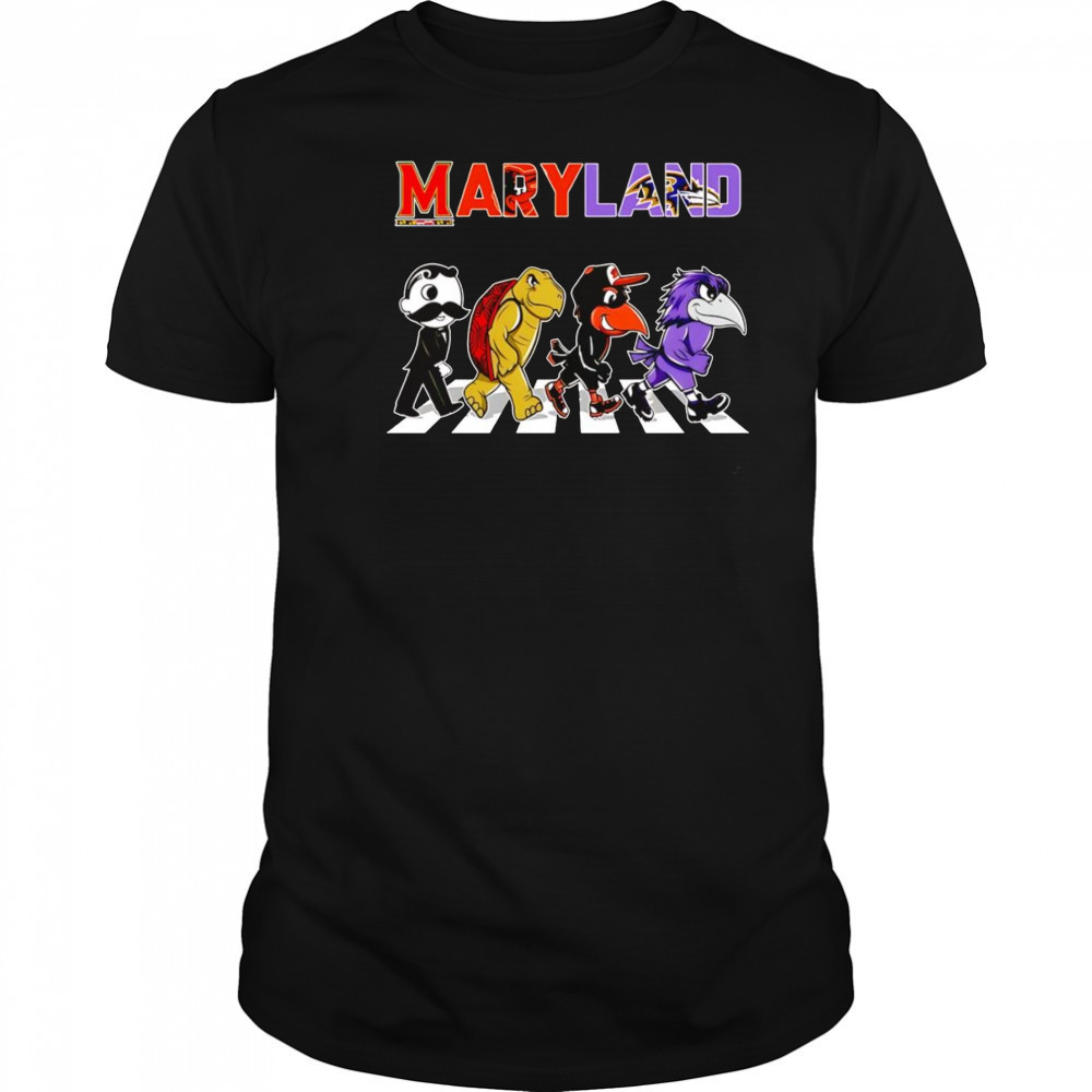 Maryland sports mascots Abbey Road shirt
