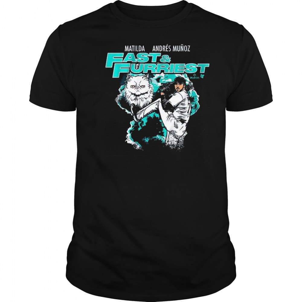 Matilda Andres Muñoz Fast & Furriest Seattle Mariners MLB Graphic t-shirt