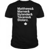 Matthews and Marner and Nylander and Tavares and Stolarz Toronto Maple Leafs shirt